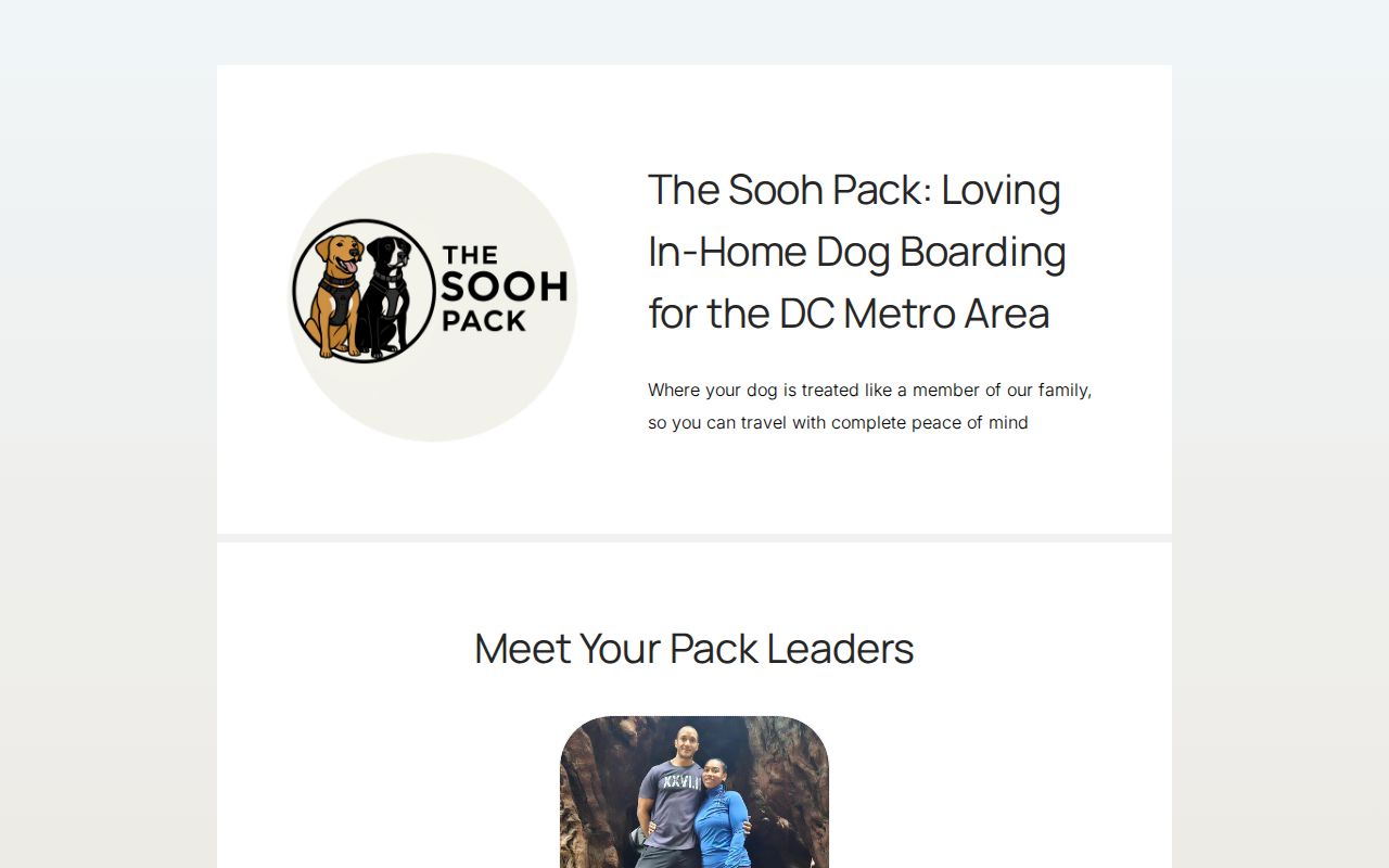 The Sooh Pack, LLC | In-Home Dog Boarding in the DC Metro Area
